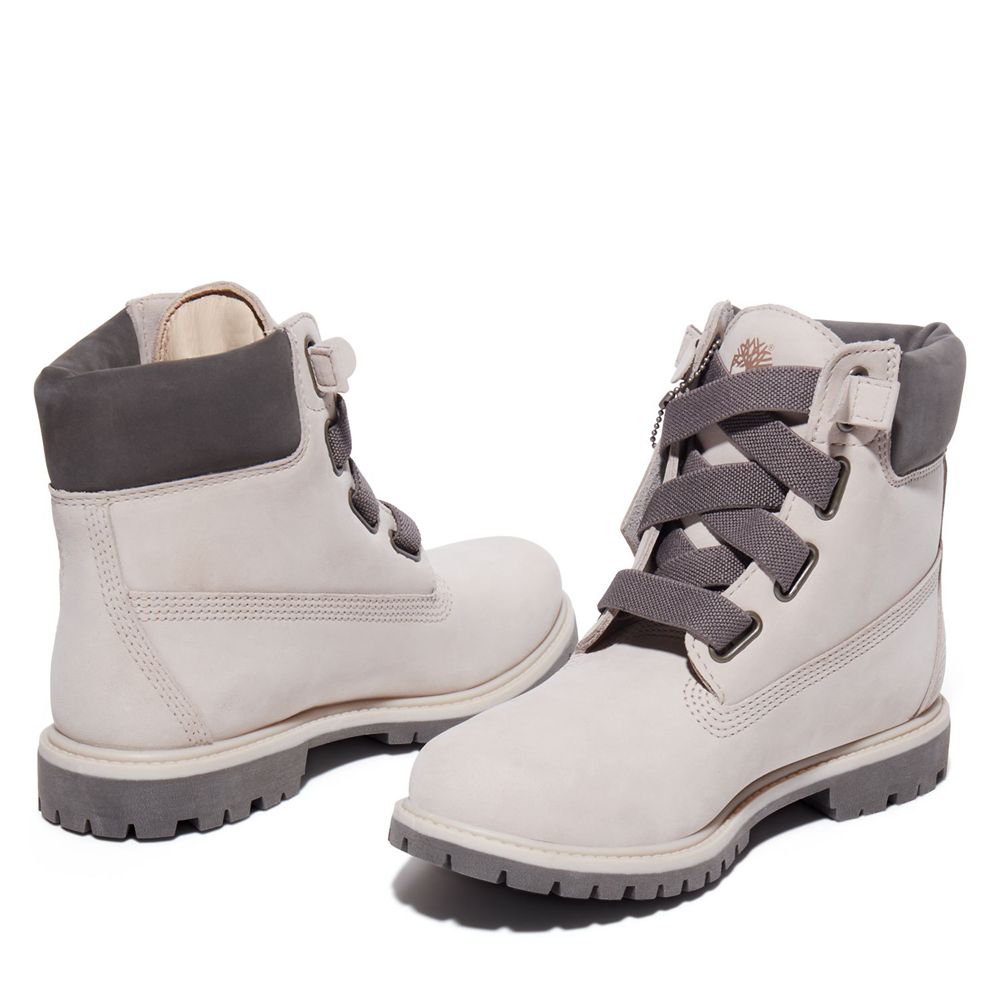 Bototos Timberland Mujer 6-Inch Premium Pull-On Blancas - Chile ESC-730291